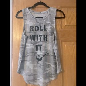 Grey camo women tank top